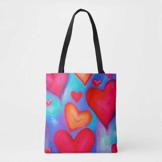 Love Hearts Tote Bag (Front)