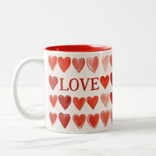 Love Hearts Two-Tone Mug