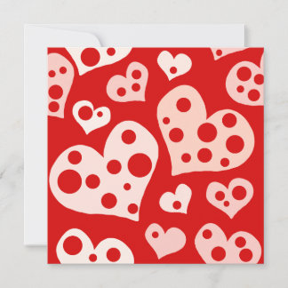 LOVE Hearts Valentine Designer Square Note Card
