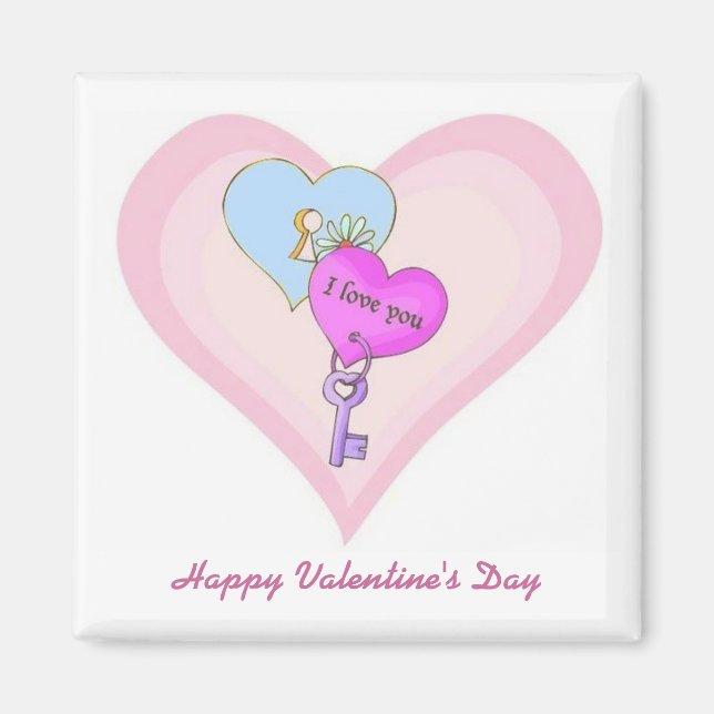 Love Hearts Valentine Magnet (Front)