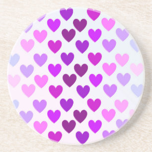 love hearts valentine romantic monochrome coaster