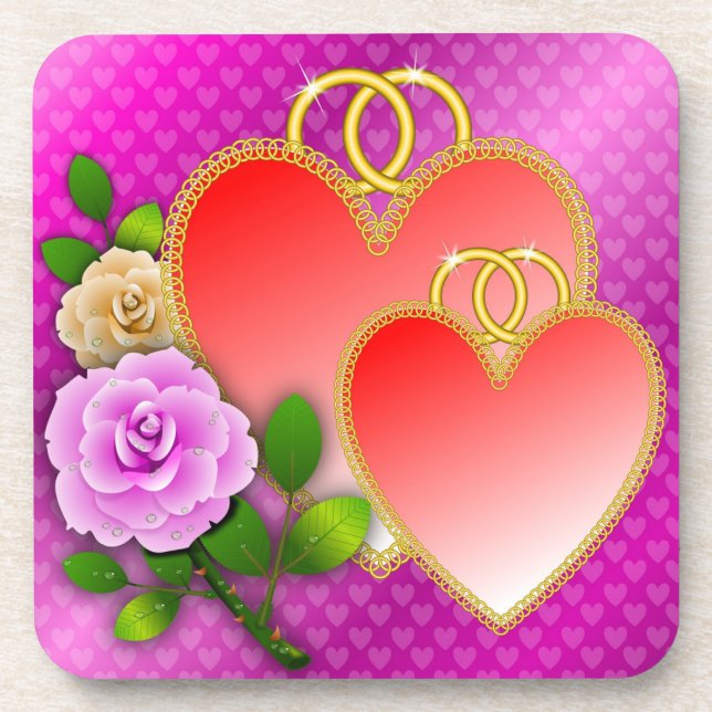 Love Hearts Valentine's Day-20362 Coaster (Front)