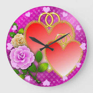 Love Hearts Valentine's Day-20362 Large Clock