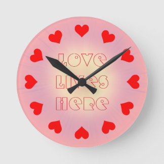 Love & Hearts Wall Clock