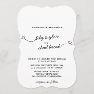 Love Hearts Wedding Invitation
