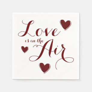 Love Hearts Wedding Paper Napkin Set