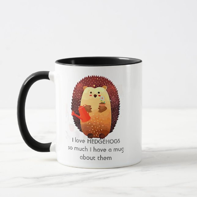 Love HEDGEHOGS so much I  So Much Fun Quote  Mug (Left)