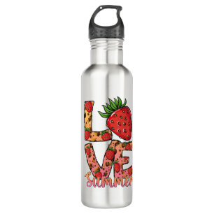 Love Hello Summer Strawberry Stainless Steel Water 710 Ml Water Bottle