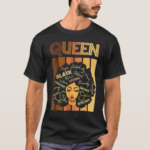 Love Her Black History Month Queen Melanin Afro Fr T-Shirt
