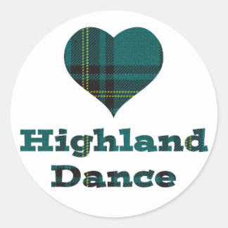 Love Highland Dance Classic Round Sticker