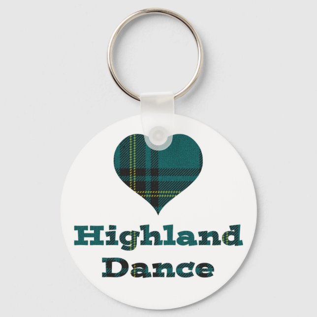 Love Highland Dance Key Ring (Front)