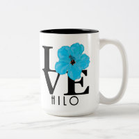 LOVE Hilo Hawaii Blue Hibiscus 15oz