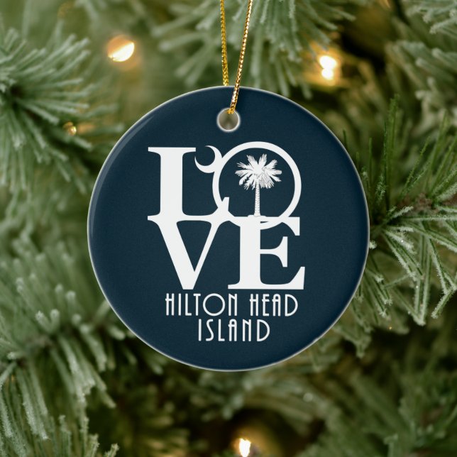 LOVE Hilton Head Island Ceramic Tree Decoration (Tree)