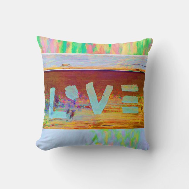 Love Hippie Bohemian Boho Cushion (Front)