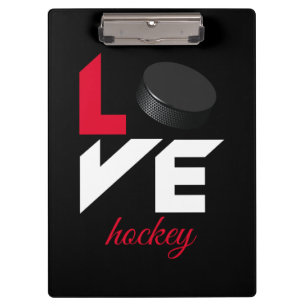 Love hockey clipboard