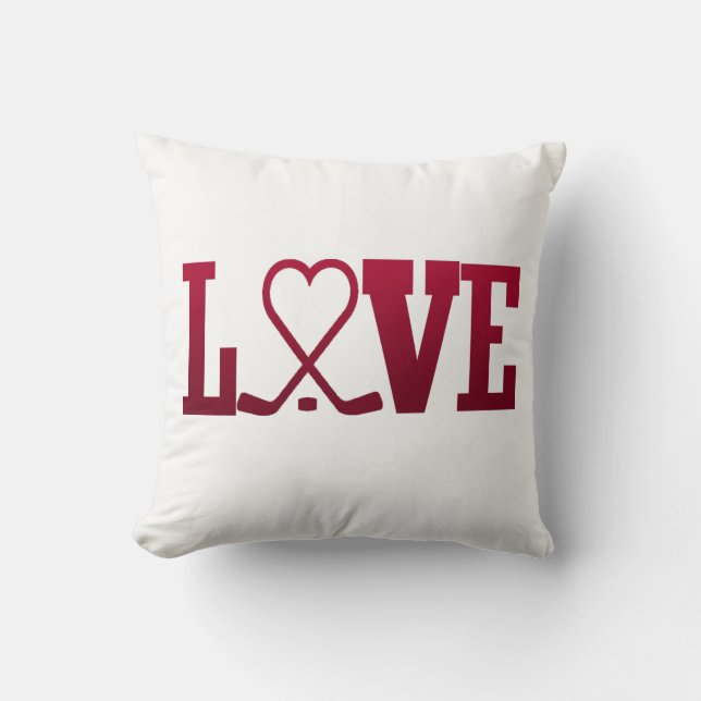 LOVE HOCKEY CUSHION (Front)