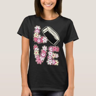 Love Hockey Groovy Hippie 60s 70s Teen Girl Ice Ho T-Shirt
