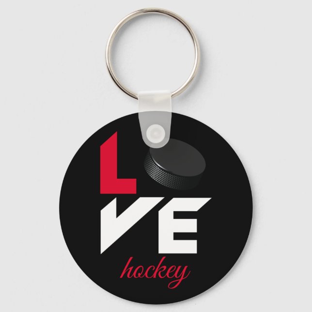 Love hockey key ring (Front)