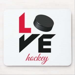 Love hockey mouse mat