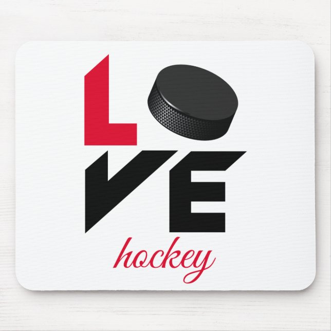 Love hockey mouse mat (Front)