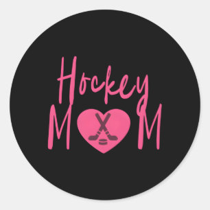 Love Hockey Mum Classic Round Sticker