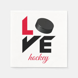 Love hockey napkin