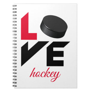 Love hockey notebook