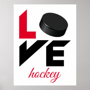 Love hockey poster