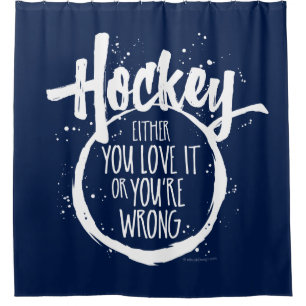 Love Hockey Shower Curtain
