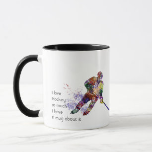 Love Hockey So Much Fun Quote Mug