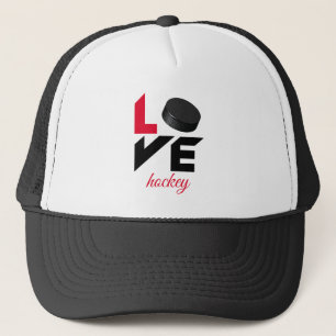 Love hockey trucker hat