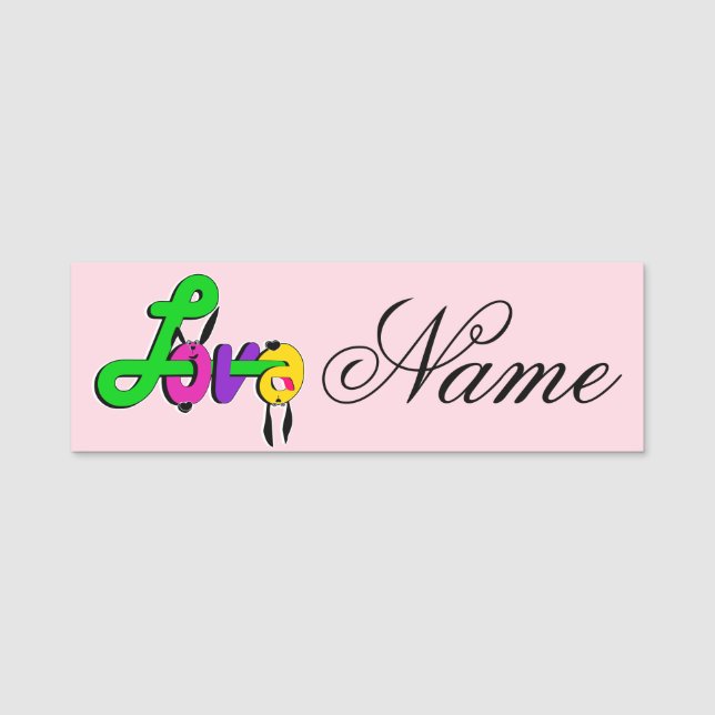 Love, holiday, Valentine's day Name Tag (Front)