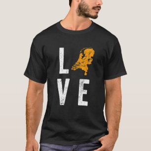 Love Holland Map Dutch Netherlands Koningsdag King T-Shirt