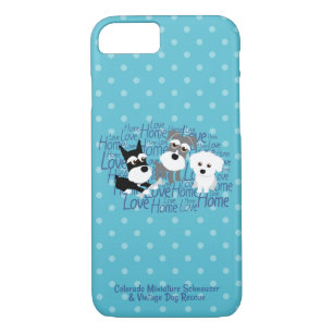 Love, Home - Polkadot Schnauzer Cell Phone Case