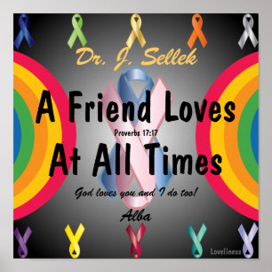 Love Honours Friendship Poster-Customise Poster