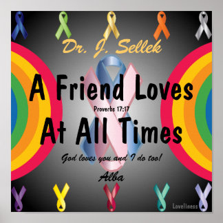 Love Honours Friendship Poster-Customise Poster