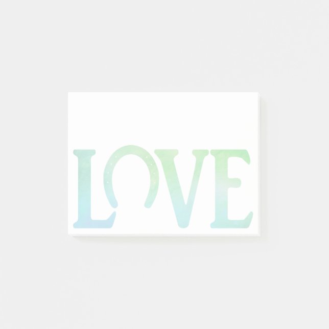 Love Hoof Green Post-it Notes (Front)