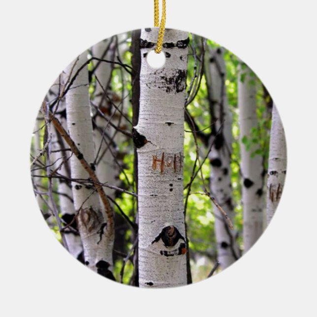 Love, Hope and Faith Ceramic Tree Decoration (Front)