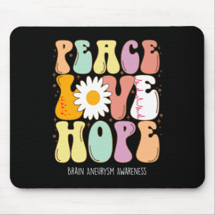 Love Hope Brain Aneurysm Awareness Gift Mouse Mat