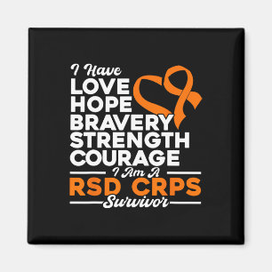 Love Hope Bravery Strength Rsd Crps Awareness Magnet