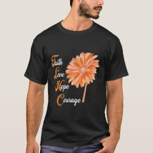 Love Hope Courage Aml Leukaemia Awareness  T-Shirt
