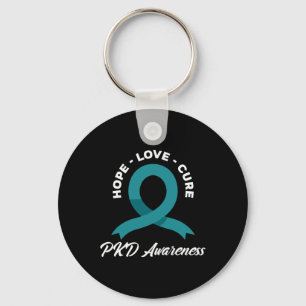 Love Hope Cure Polycystic Kidney Disease Awareness Key Ring