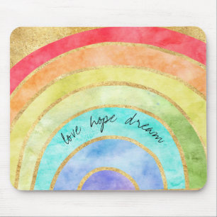 Love Hope Dream Rainbow Mouse Mat