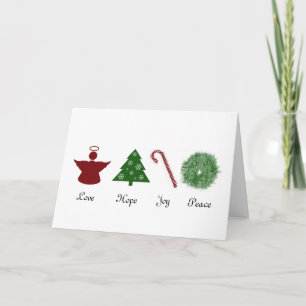 Love Hope Joy Peace Christmas Card