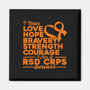 Love Hope Strength Courage Rsd Crps Awareness Magnet