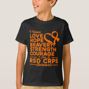 Love Hope Strength Courage Rsd Crps Awareness T-Shirt