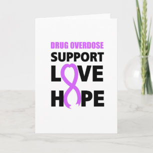 Love Hope Support Drug Overdose Awareness Card