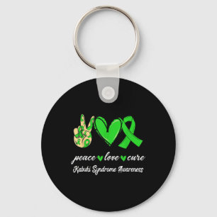 Love Hopie Greens Ribbon Kabuki Syndrome Awareness Key Ring