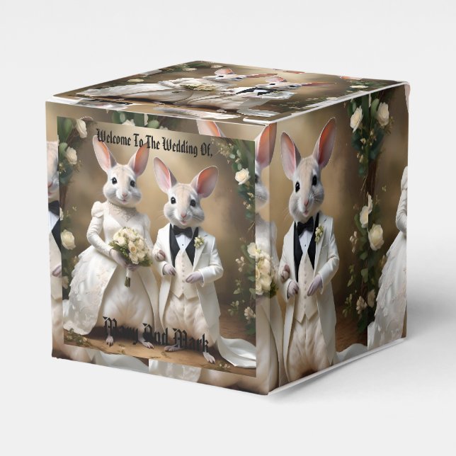 "Love Hops Down Under: A Bilby Wedding Celebration Favour Box (Front Side)