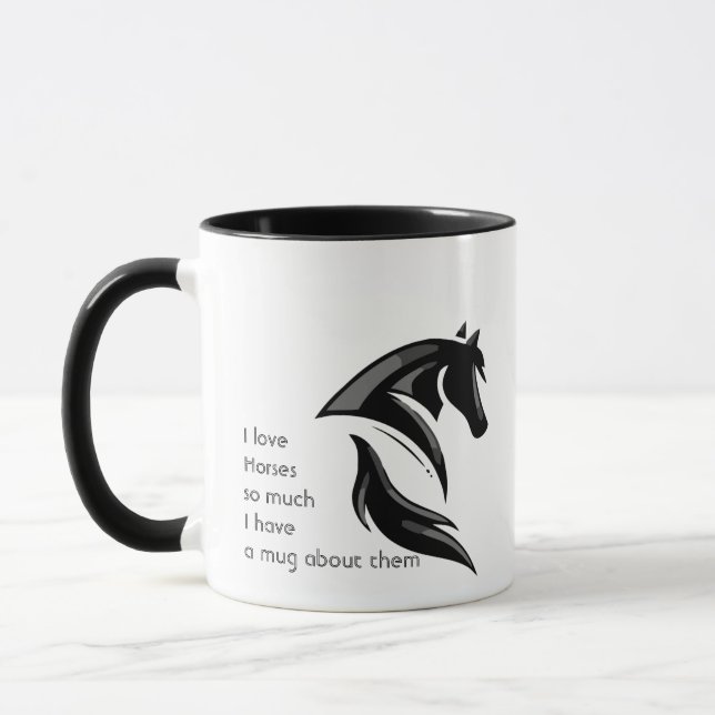 Love Horses Animal So Much Fun Quote Mug (Left)